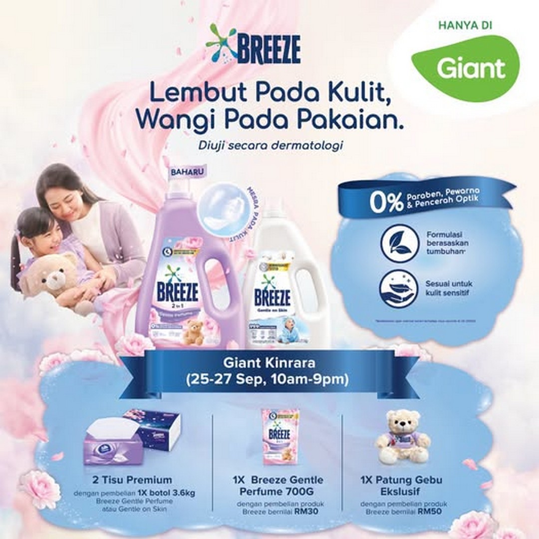 Giant-Malaysia-Breeze-Gentle-Perfume-Roadshow-Sale 25–27 September 2026: Giant Malaysia: Breeze Gentle Perfume Roadshow Sale Promotion at Giant Bandar Kinrara, Puchong – Get Free Gifts with Qualifying Breeze Purchases