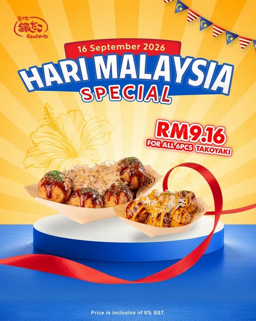 Gindaco-Malaysia-Hari-Malaysia-Special-6pcs-Takoyaki-RM9.16-Promotion 16 September 2026: Gindaco Malaysia: Hari Malaysia Special 6pcs Takoyaki RM9.16 Promotion