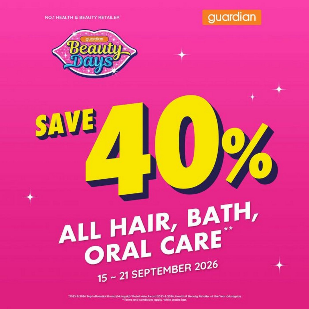 Guardian-Beauty-Days-Promotion-40-OFF-Hair-Care-Bath-Care-Oral-Care 15-21 September 2026: Guardian Beauty Days Promotion: 40% OFF Hair Care, Bath Care & Oral Care Deals Across Malaysia