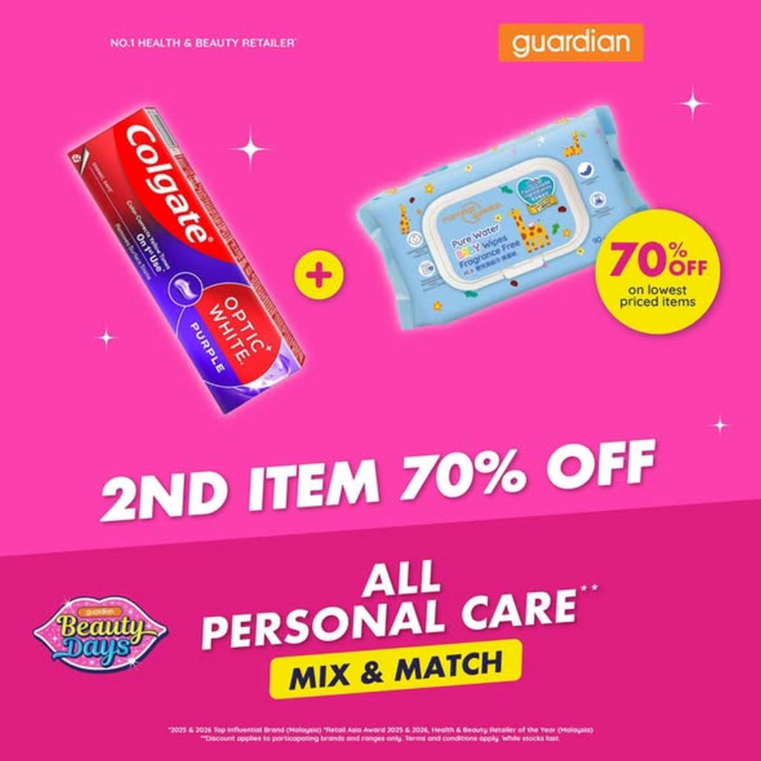 Guardian-Malaysia-70-OFF-Your-2nd-Participating-Personal-Care-2 30 September-5 October 2026: Guardian Malaysia: 70% OFF Your 2nd Participating Personal Care Item Promotion, Shop at Guardian Stores and Save More on Everyday Essentials