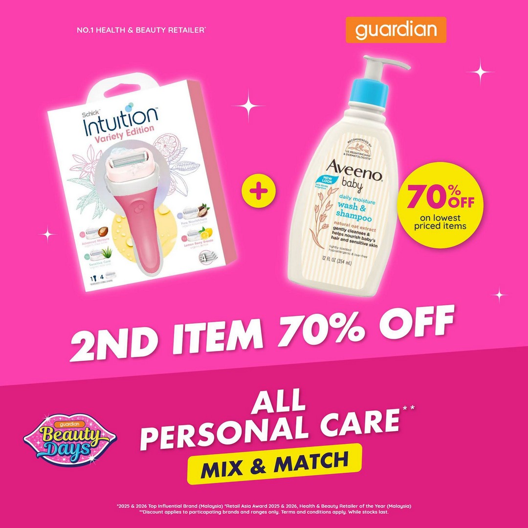 Guardian-Malaysia-70-OFF-Your-2nd-Participating-Personal-Care-8 30 September-5 October 2026: Guardian Malaysia: 70% OFF Your 2nd Participating Personal Care Item Promotion, Shop at Guardian Stores and Save More on Everyday Essentials