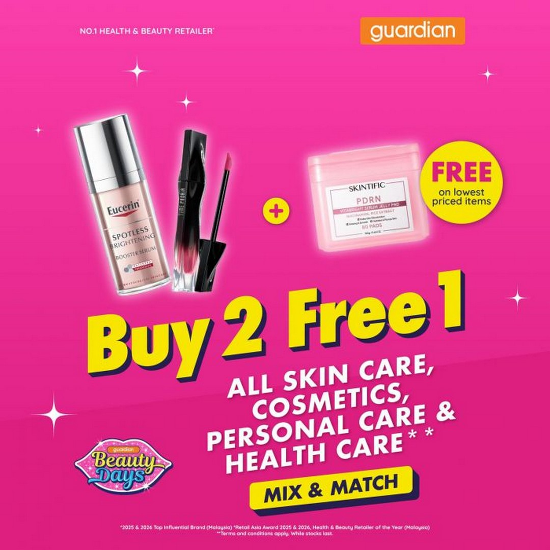Guardian-Malaysia-Buy-2-Free-1-Beauty-Days-Mix-Match-Promotion-4 2-7 September 2026: Guardian Malaysia: Buy 2 Free 1 Beauty Days Mix & Match Promotion – Get the Lowest Priced Item Free