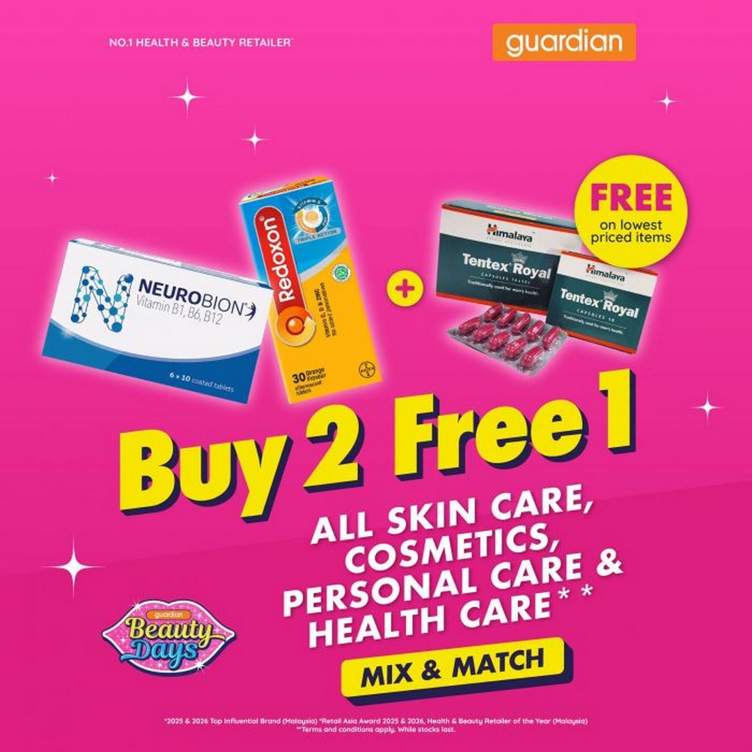 Guardian-Malaysia-Buy-2-Free-1-Beauty-Days-Mix-Match-Promotion-7 2-7 September 2026: Guardian Malaysia: Buy 2 Free 1 Beauty Days Mix & Match Promotion – Get the Lowest Priced Item Free