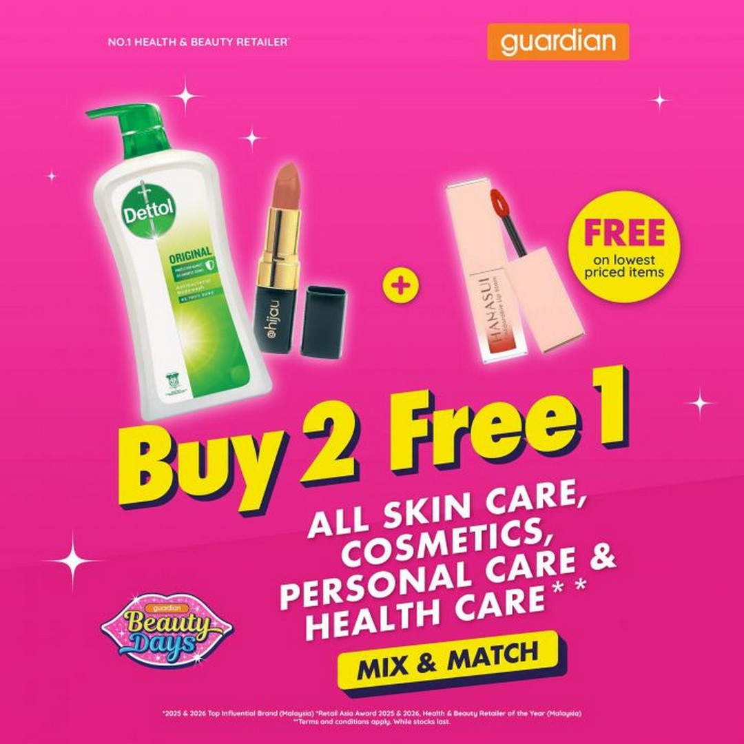 Guardian-Malaysia-Buy-2-Free-1-Beauty-Days-Mix-Match-Promotion-8 2-7 September 2026: Guardian Malaysia: Buy 2 Free 1 Beauty Days Mix & Match Promotion – Get the Lowest Priced Item Free