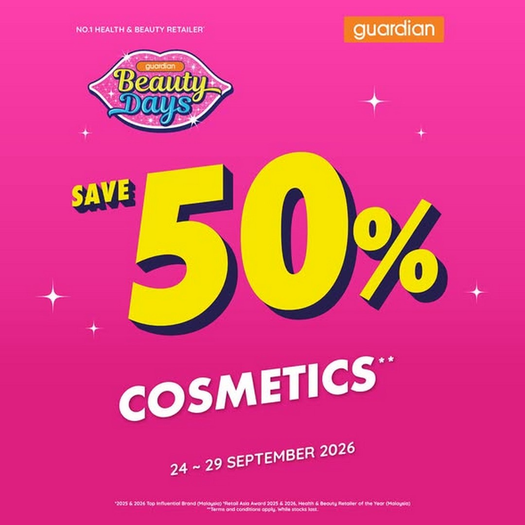 Guardian-Malaysia-Glam-Up-Save-Up-Promotion-–-Up-To-50-Off 24-29 September 2026: Guardian Malaysia: Glam Up, Save Up Promotion – Up To 50% Off Cosmetics + RM12 App Discount