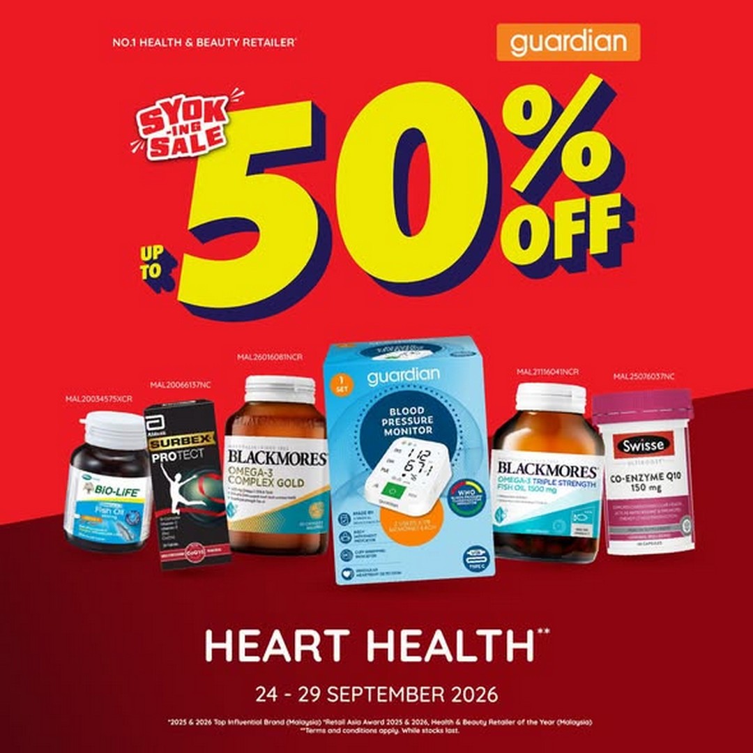 Guardian-Malaysia-Health-Wellness-Fair-Up-to-50-OFF-Promotion-1 24-29 September 2026: Guardian Malaysia: Health & Wellness Fair Up to 50% OFF Promotion, Plus RM12 App Discount and MYguardianRewards Points