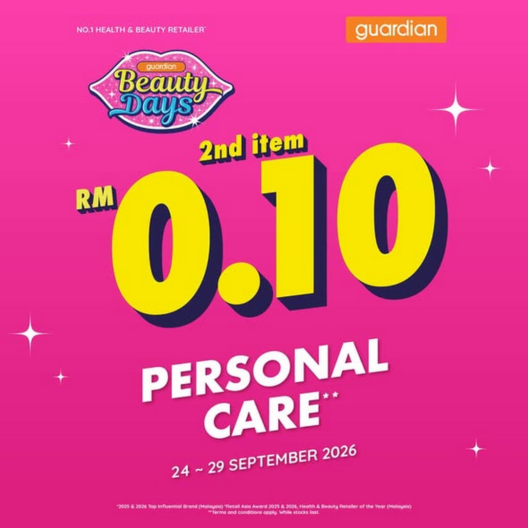 Guardian-Malaysia-Personal-Care-Promotion-–-Get-Your-2nd-Participating 24-29 September 2026: Guardian Malaysia: Personal Care Promotion – Get Your 2nd Participating Item for Just RM0.10, Available In-Store & Online