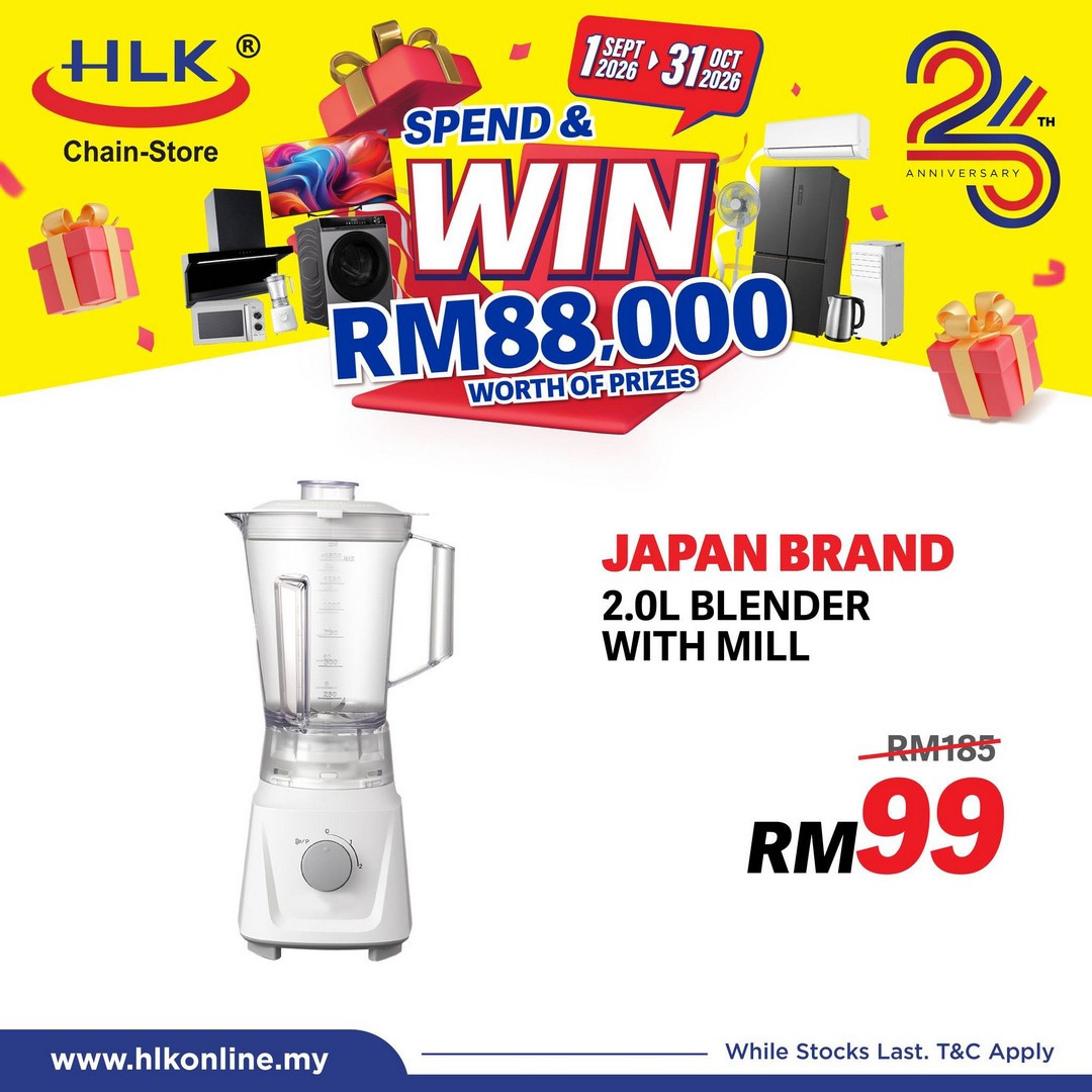 HLK-Chain-Store-Malaysia-26th-Anniversary-RM88000-Prize-Giveaway-11 1 September-31 October 2026: HLK (Chain-Store) Malaysia: 26th Anniversary RM88,000 Prize Giveaway Promotion, Spend RM500 and Enter the Lucky Draw