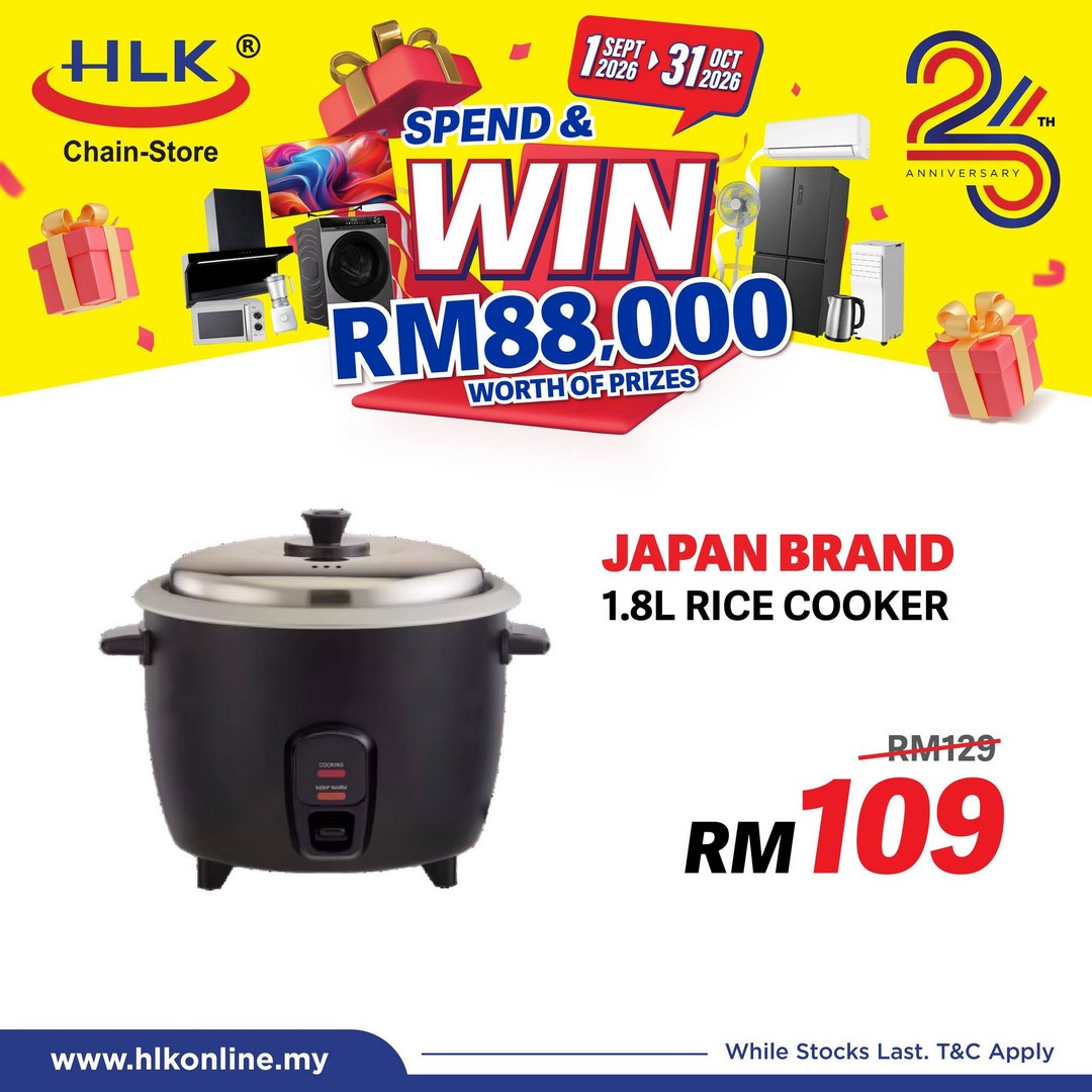 HLK-Chain-Store-Malaysia-26th-Anniversary-RM88000-Prize-Giveaway-13 1 September-31 October 2026: HLK (Chain-Store) Malaysia: 26th Anniversary RM88,000 Prize Giveaway Promotion, Spend RM500 and Enter the Lucky Draw