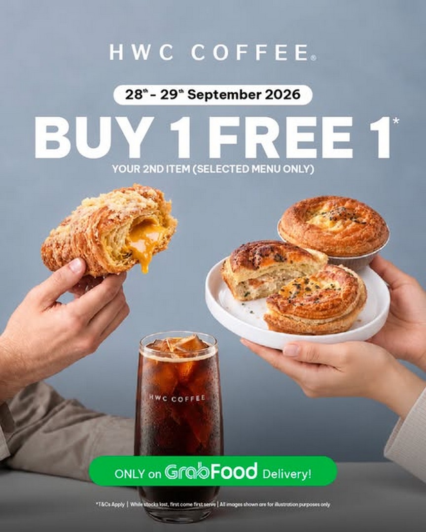 HWC-Coffee-Malaysia-Buy-1-Free-1-Promotion-via-GrabFood-Delivery 28-29 September 2026: HWC Coffee Malaysia: Buy 1 Free 1 Promotion via GrabFood Delivery