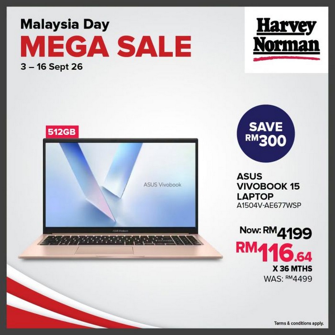 Harvey-Norman-Malaysia-Day-Mega-Sale-Up-to-70-OFF-5 3-16 September 2026: Harvey Norman Malaysia Day Mega Sale: Up to 70% OFF + Free Gift Cards Worth Up To RM9,000