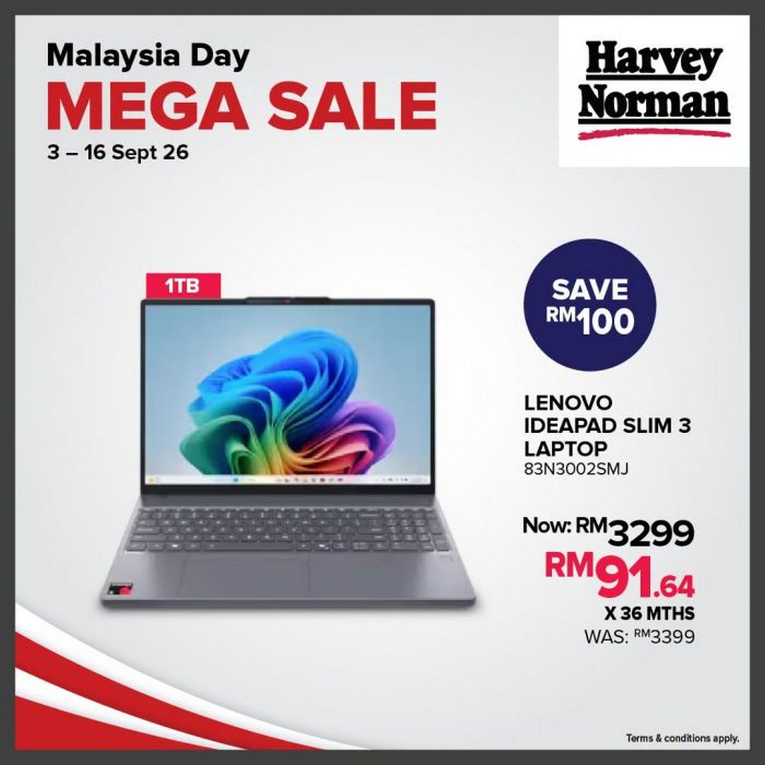 Harvey-Norman-Malaysia-Day-Mega-Sale-Up-to-70-OFF-8 3-16 September 2026: Harvey Norman Malaysia Day Mega Sale: Up to 70% OFF + Free Gift Cards Worth Up To RM9,000