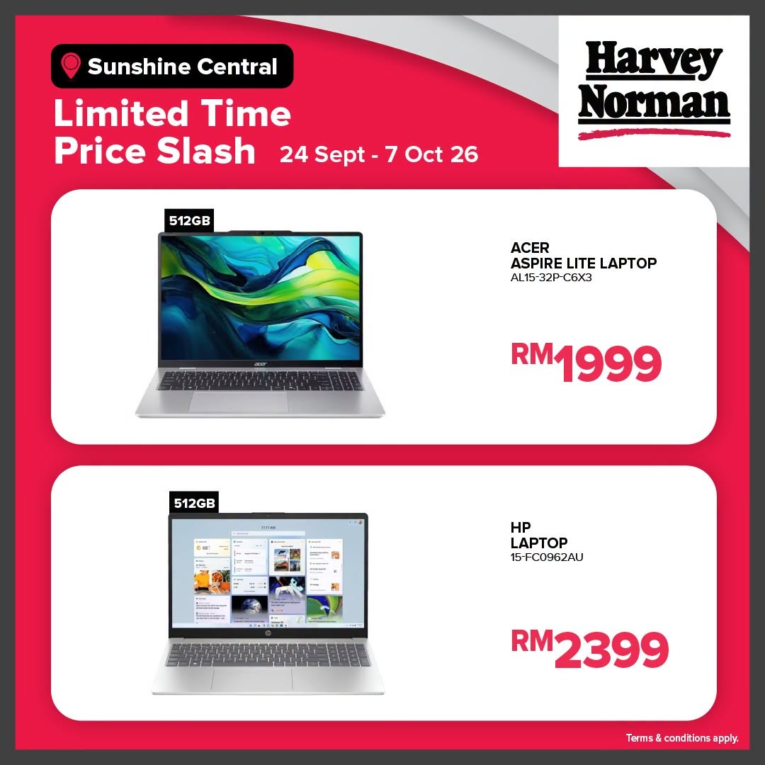 Harvey-Norman-Malaysia-Limited-Time-Price-Slash-Sale-Up-to-80-4 24 September-7 October 2026: Harvey Norman Malaysia: Limited Time Price Slash Sale Up to 80% Off at Sunshine Central