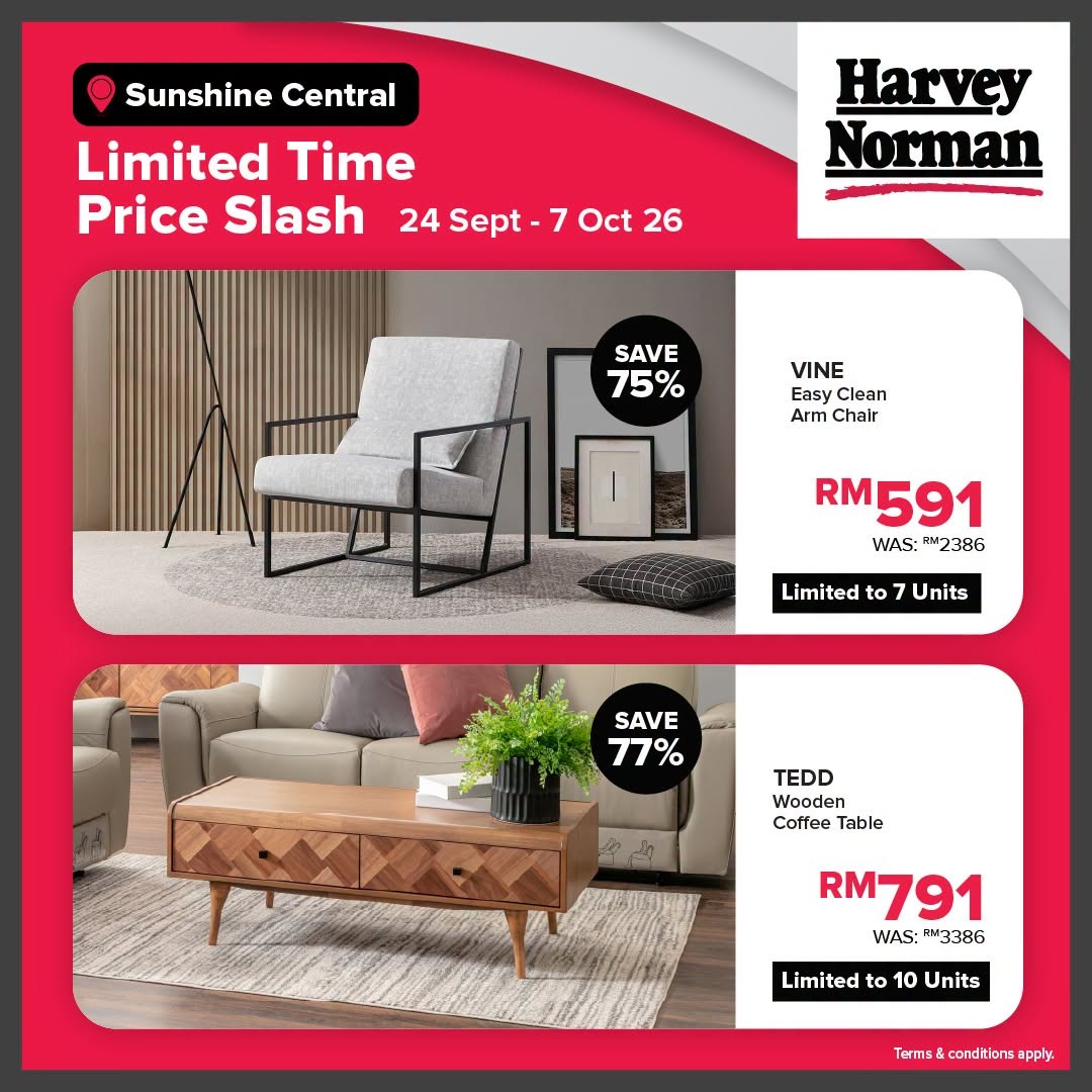 Harvey-Norman-Malaysia-Limited-Time-Price-Slash-Sale-Up-to-80-6 24 September-7 October 2026: Harvey Norman Malaysia: Limited Time Price Slash Sale Up to 80% Off at Sunshine Central