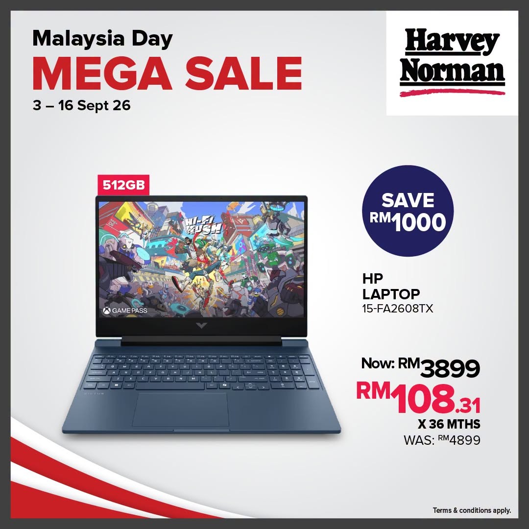 Harvey-Norman-Malaysia-Malaysia-Day-Sale-8 3-16 September 2026: Harvey Norman Malaysia: Malaysia Day Sale Promotion with Up to 70% Off and Free Gift Card Worth Up to RM9,000