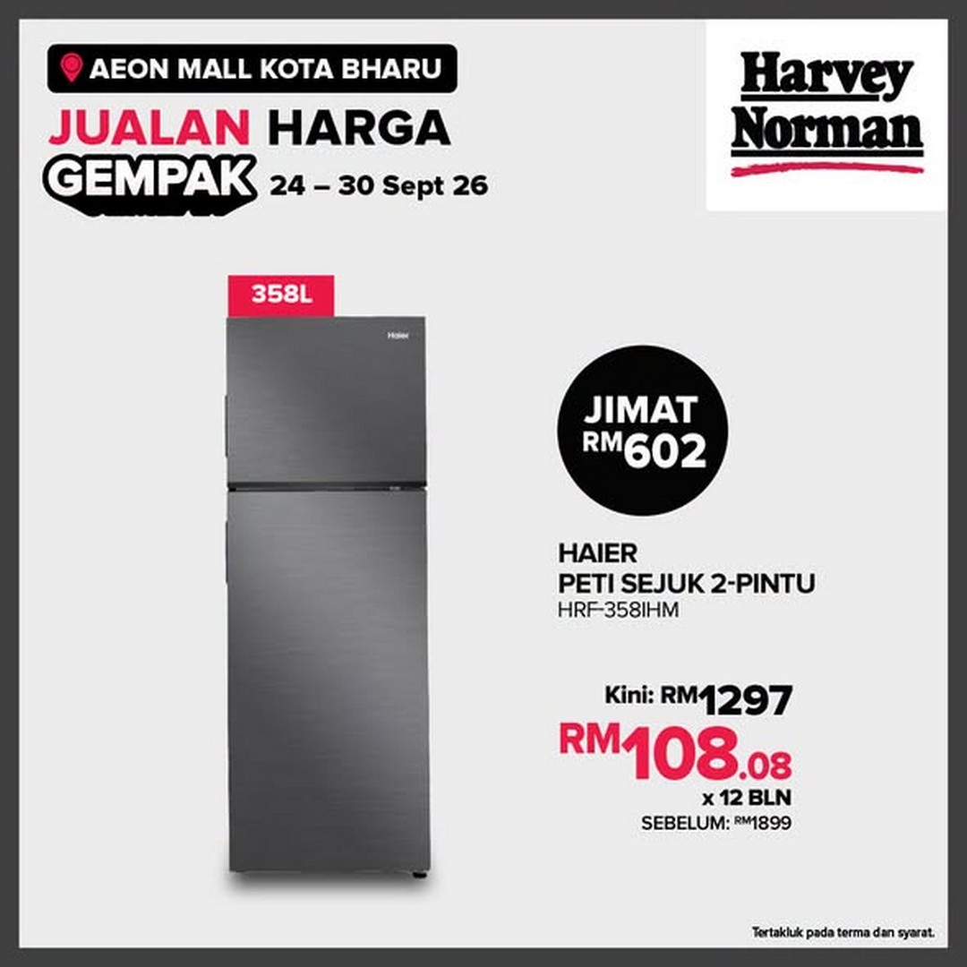 Harvey-Norman-Malaysia-Price-Blast-Sale-Up-to-80-Off-2 24-30 September 2026: Harvey Norman Malaysia Price Blast Sale: Up to 80% Off at AEON Mall Kota Bharu, Plus Online Shopping Deals