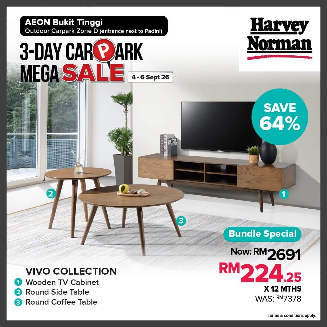 Harvey-Norman-Malaysia-Up-to-75-OFF-3-Day-Sale-11 4-6 September 2026: Harvey Norman Malaysia: Up to 75% OFF 3-Day Sale at AEON Bukit Tinggi Outdoor Carpark
