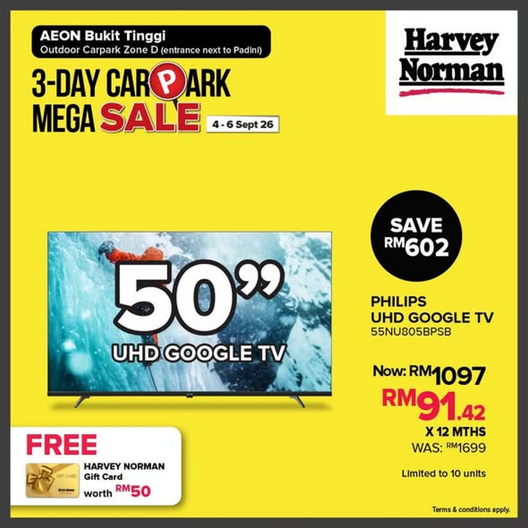 Harvey-Norman-Malaysia-Up-to-75-OFF-3-Day-Sale-3 4-6 September 2026: Harvey Norman Malaysia: Up to 75% OFF 3-Day Sale at AEON Bukit Tinggi Outdoor Carpark