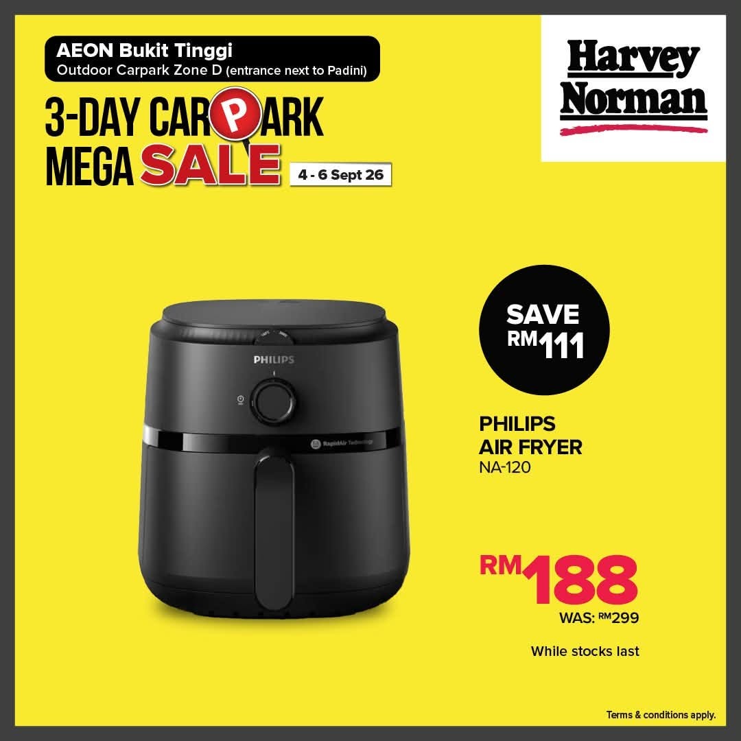Harvey-Norman-Malaysia-Up-to-75-OFF-3-Day-Sale-5 4-6 September 2026: Harvey Norman Malaysia: Up to 75% OFF 3-Day Sale at AEON Bukit Tinggi Outdoor Carpark