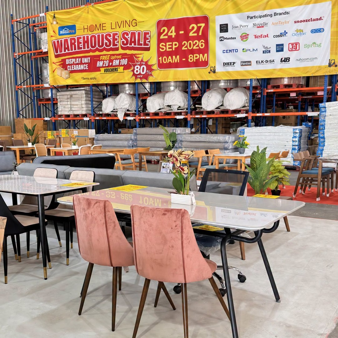 HomePro-Malaysia-Warehouse-Sale-with-Up-to-80-Off-28-1 24–27 September 2026: HomePro Malaysia: Warehouse Sale with Up to 80% Off, RM20 + RM100 Vouchers and Display Unit Clearance at Puchong