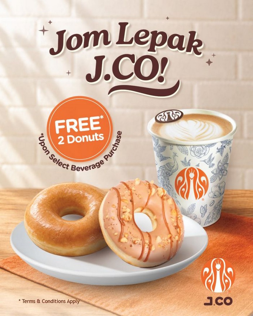 J.CO-Donuts-Coffee-Malaysia-Free-2-Donuts-Promotion Now till 31 October 2026: J.CO Donuts & Coffee Malaysia Free 2 Donuts Promotion with Beverage Purchase at Selected Outlets
