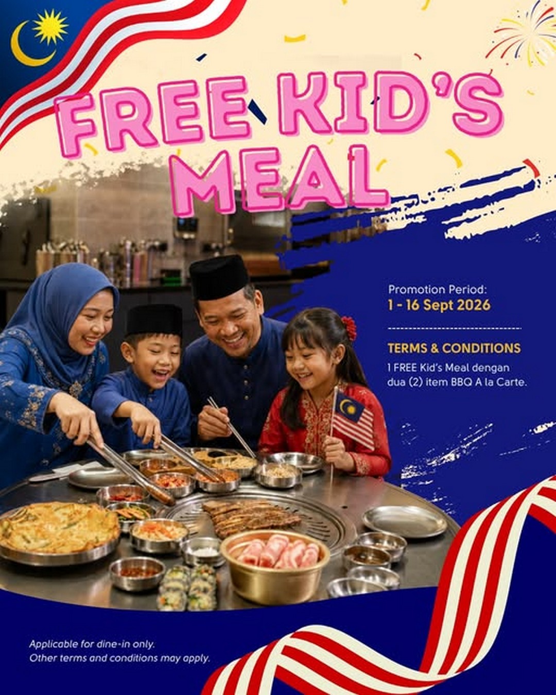 K-Garden-Korean-BBQ-Malaysia-Day-FREE-Kids-Meal-Promotion 1-16 September 2026: K Garden Korean BBQ: Malaysia Day FREE Kids’ Meal Promotion with BBQ À La Carte Purchase