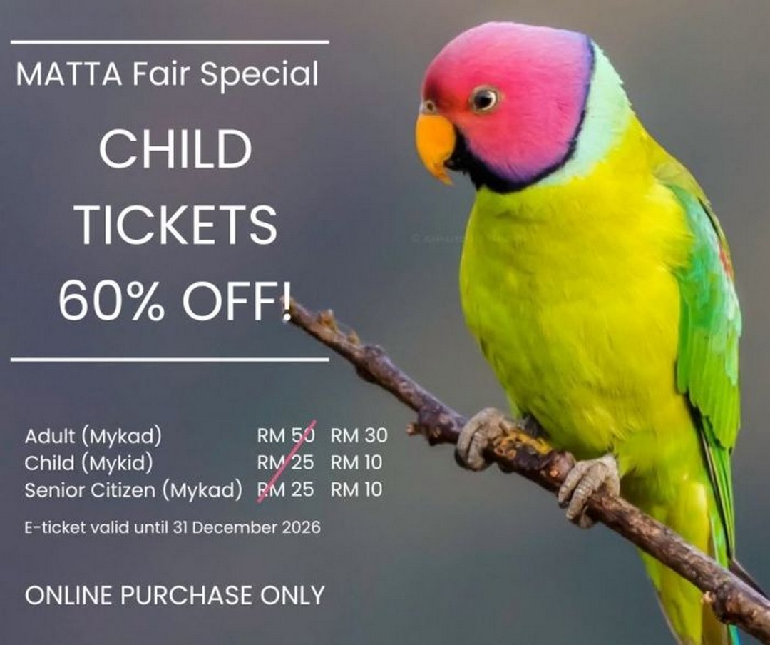KL-Bird-Park-MATTA-Fair-Special-Promotion 4-8 September 2026: KL Bird Park: MATTA Fair Special Promotion – Up to 60% OFF E-Tickets for Malaysian Visitors