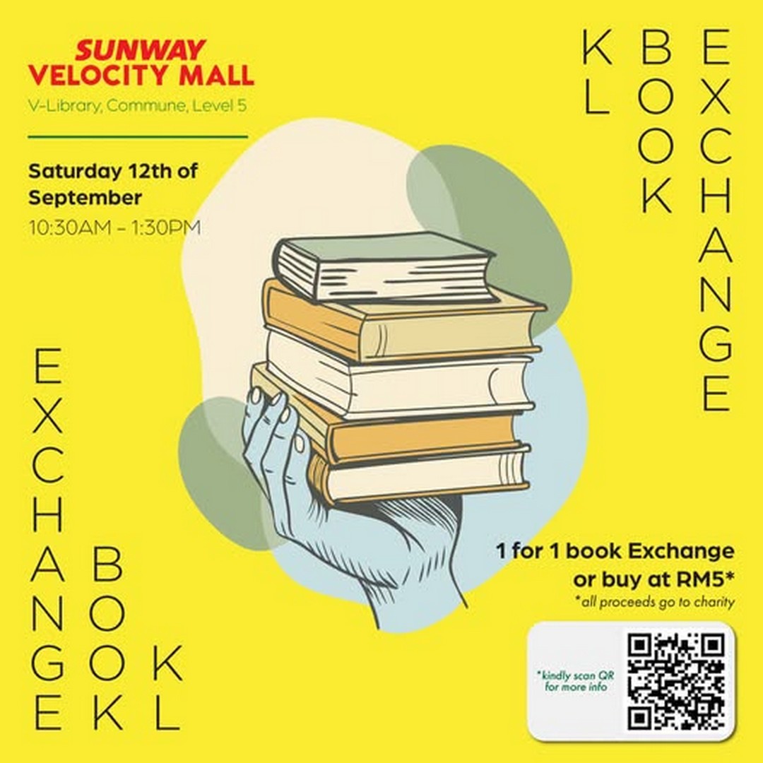 KL-Book-Exchange-Book-Exchange-Event-at-Sunway-Velocity-Mall 12 September 2026: KL Book Exchange: Book Exchange Event at Sunway Velocity Mall, Swap Books for Free or Buy Books for RM5 for Charity