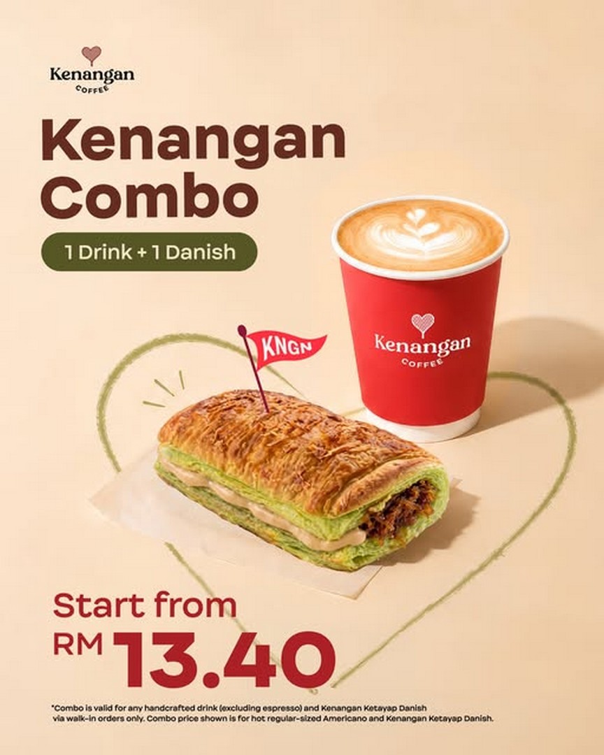 Kenangan-Coffee-Malaysia-Coffee-Kenangan-Ketayap-Danish-Comb 30 September 2026 onwards: Kenangan Coffee Malaysia: Coffee + Kenangan Ketayap Danish Combo Promotion from RM13.40 at Selected Stores
