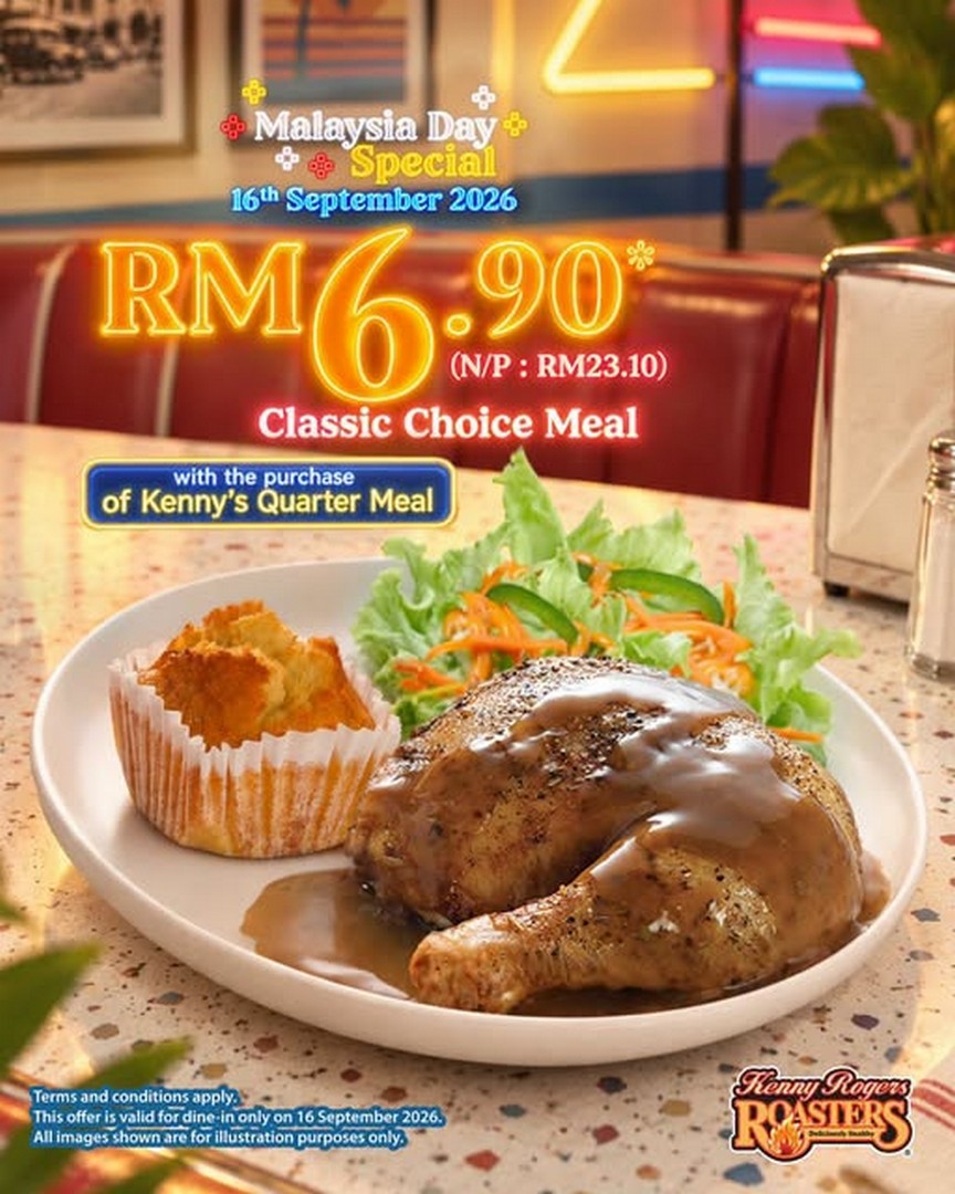 Kenny-Rogers-ROASTERS-Malaysia-RM6.90-Classic-Choice-Meal-Promotion 16 September 2026: Kenny Rogers ROASTERS Malaysia: RM6.90 Classic Choice Meal Promotion with Kenny’s Quarter Meal, Dine-In Only