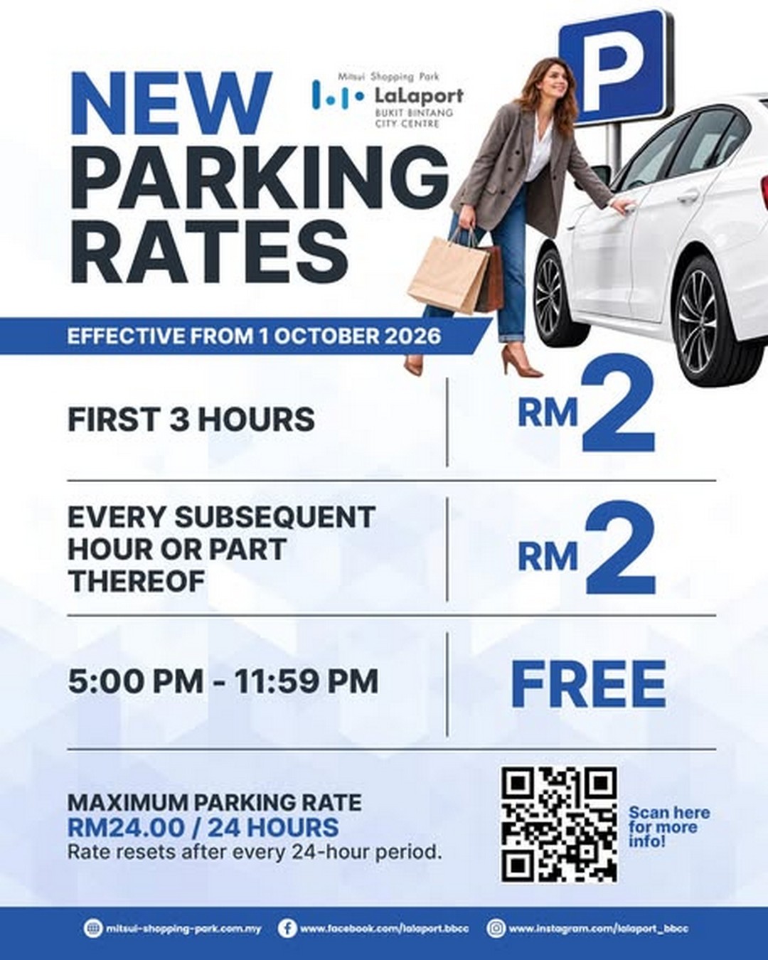 LaLaport-Bukit-Bintang-City-Centre-New-Parking-Rate-Promotion-1 1 October 2026 onwards: LaLaport Bukit Bintang City Centre: New Parking Rate Promotion with Free Evening Parking from 5PM