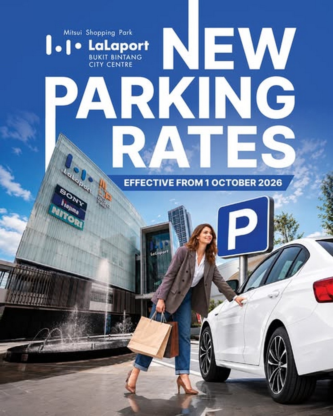 LaLaport-Bukit-Bintang-City-Centre-New-Parking-Rate-Promotion 1 October 2026 onwards: LaLaport Bukit Bintang City Centre: New Parking Rate Promotion with Free Evening Parking from 5PM