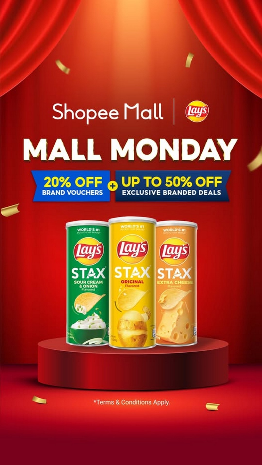 Lays-Malaysia-Shopee-LIVE-Sale-with-20-OFF-Brand-Vouchers 21 September 2026 onwards: Lay’s Malaysia: Shopee LIVE Sale with 20% OFF Brand Vouchers and 50% OFF Branded Deals