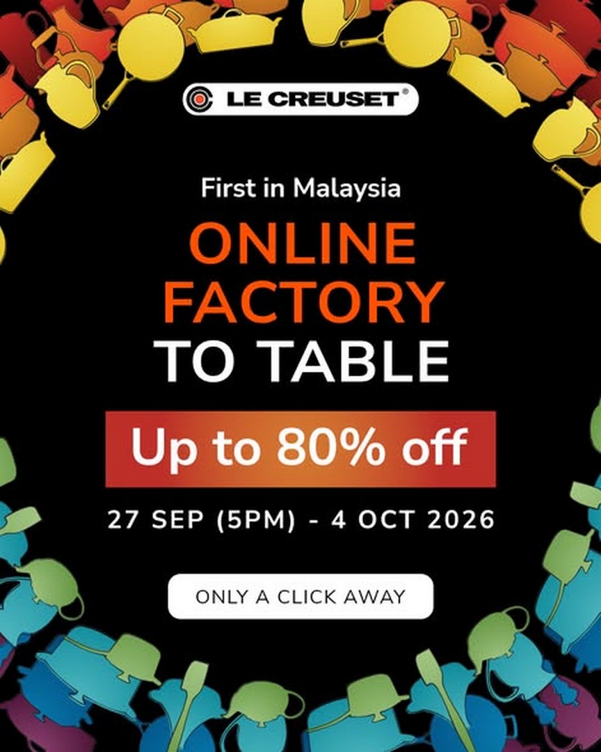 Le-Creuset-Malaysia-Online-Factory-To-Table-10-Off-Promotion 27 September-4 October 2026: Le Creuset Malaysia: Online Factory To Table 10% Off Promotion with No Minimum Spend