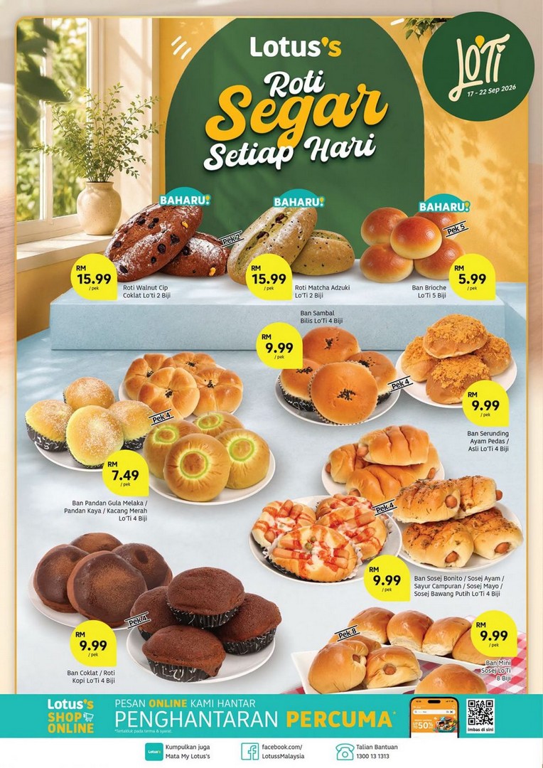 Lotuss-Bakery-LoTi-Bread-Promotion-–-Fresh-Bread 17-22 September 2026: Lotus's Bakery LoTi Bread Promotion – Fresh Bread From RM5.99, New Flavours & Buns for Tea Time