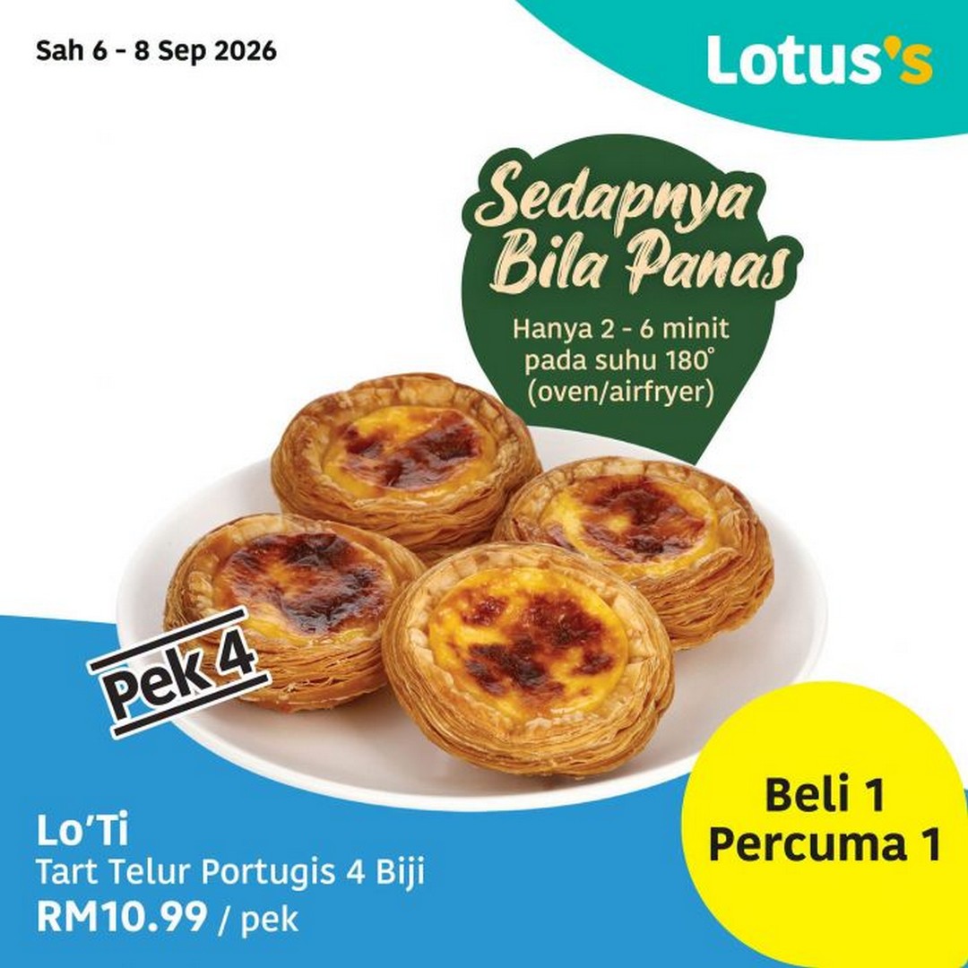 Lotuss-Malaysia-Janji-Semua-Suka-Promotion-with-Buy-1-Free-1-11 6-16 September 2026: Lotus's Malaysia: Janji Semua Suka Promotion with Buy 1 Free 1 Egg Tarts, Dairy Deals and More