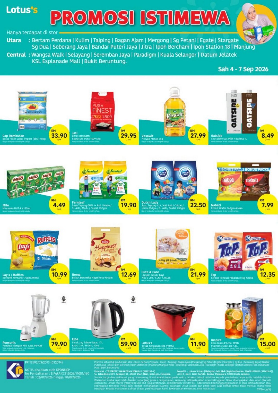 Lotuss-Malaysia-Promosi-Istimewa-with-Grocery-Home-Deals 4-7 September 2026: Lotus's Malaysia: Promosi Istimewa with Grocery & Home Deals from RM4.49