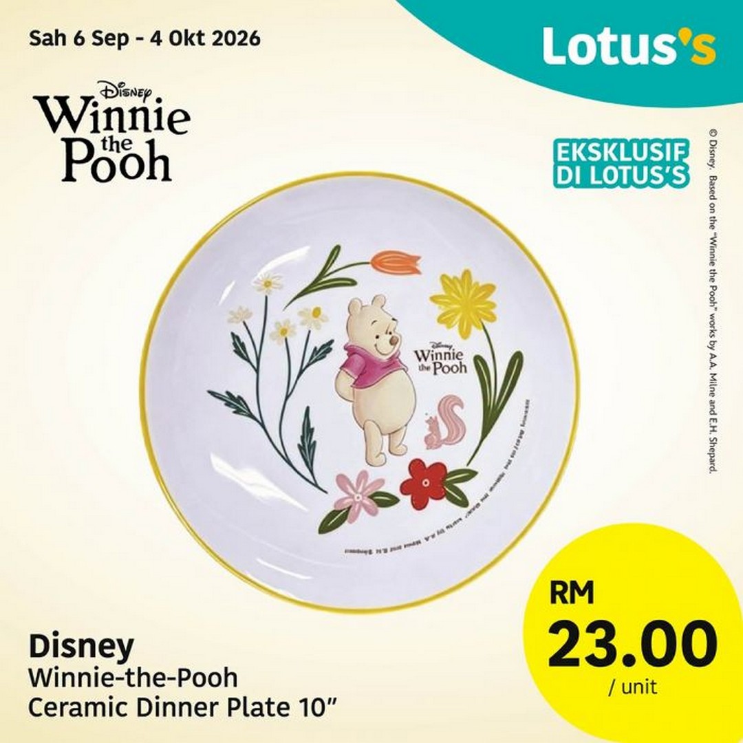 Lotuss-Malaysia-Winnie-the-Pooh-100-Years-Collection-10 6 September-4 October 2026: Lotus's Malaysia: Winnie-the-Pooh 100 Years Collection from RM7 – Exclusive Homeware, Kitchen & Lifestyle Merchandise Sale
