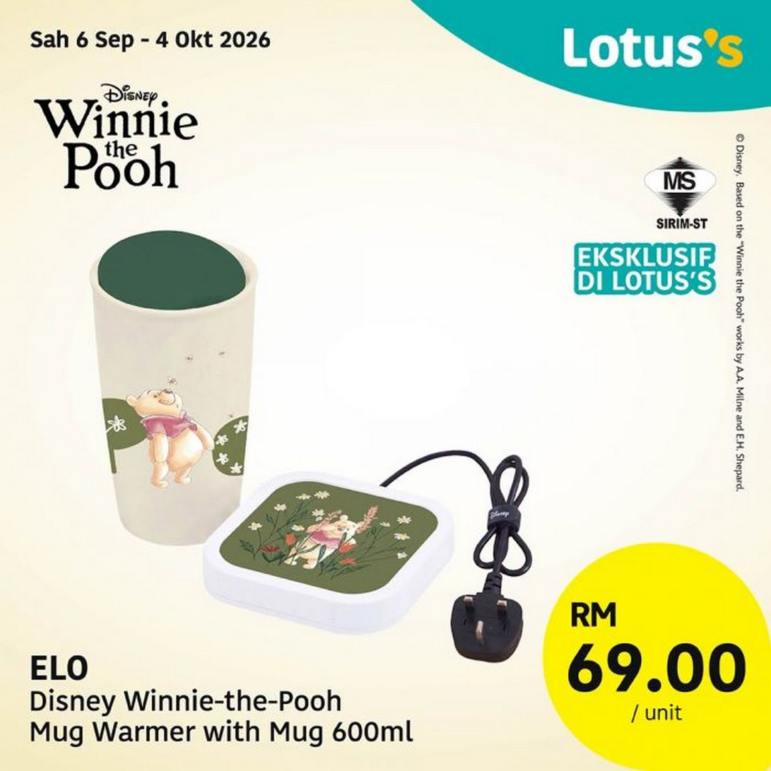 Lotuss-Malaysia-Winnie-the-Pooh-100-Years-Collection-12 6 September-4 October 2026: Lotus's Malaysia: Winnie-the-Pooh 100 Years Collection from RM7 – Exclusive Homeware, Kitchen & Lifestyle Merchandise Sale