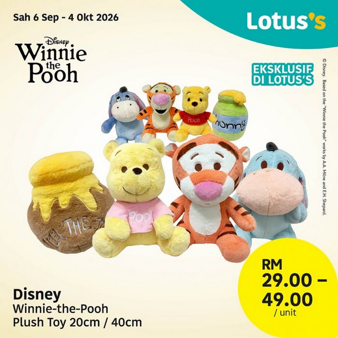 Lotuss-Malaysia-Winnie-the-Pooh-100-Years-Collection-2 6 September-4 October 2026: Lotus's Malaysia: Winnie-the-Pooh 100 Years Collection from RM7 – Exclusive Homeware, Kitchen & Lifestyle Merchandise Sale