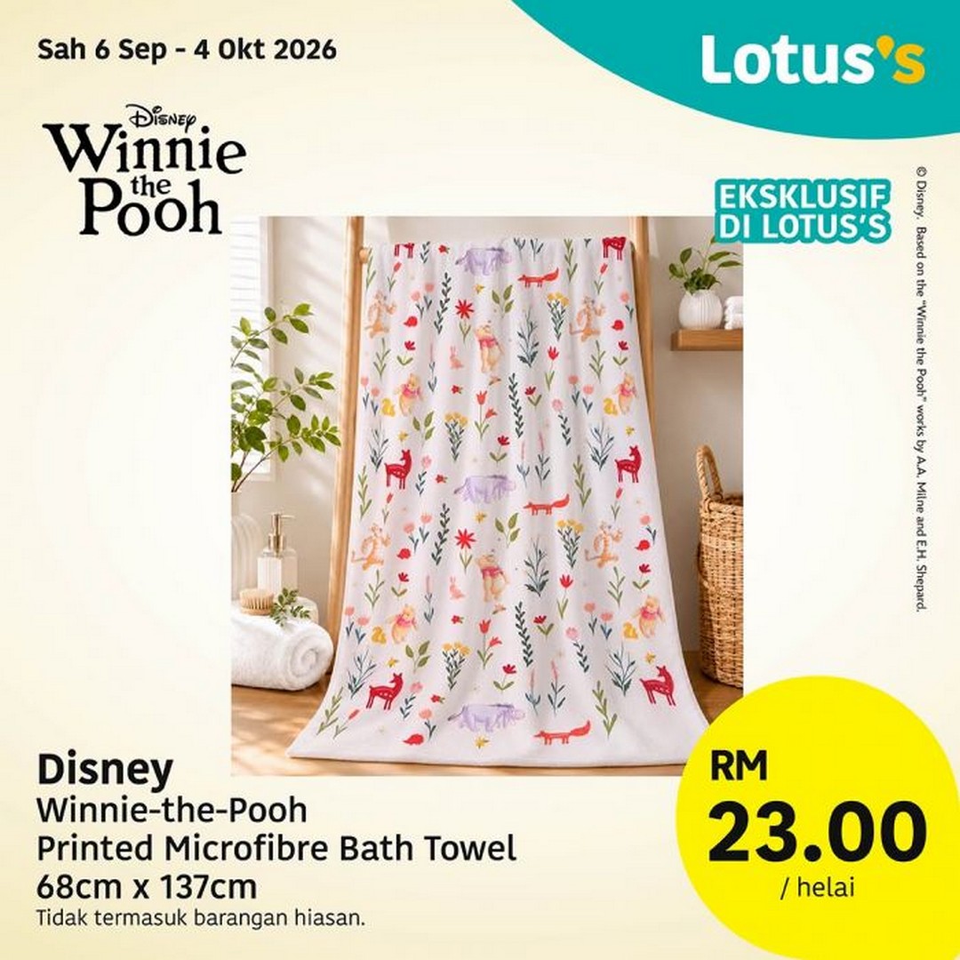Lotuss-Malaysia-Winnie-the-Pooh-100-Years-Collection-7 6 September-4 October 2026: Lotus's Malaysia: Winnie-the-Pooh 100 Years Collection from RM7 – Exclusive Homeware, Kitchen & Lifestyle Merchandise Sale