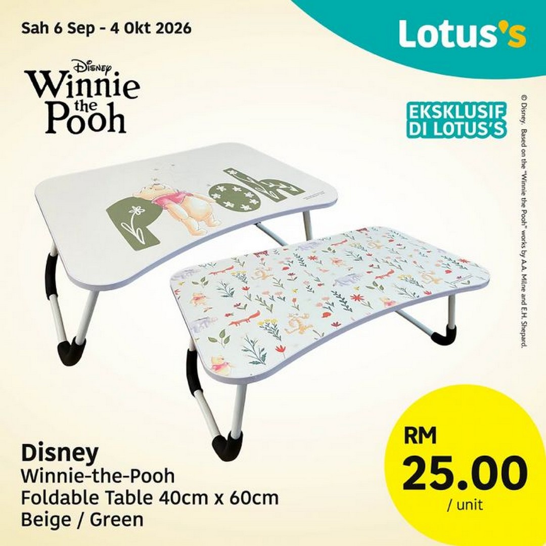 Lotuss-Malaysia-Winnie-the-Pooh-100-Years-Collection-8 6 September-4 October 2026: Lotus's Malaysia: Winnie-the-Pooh 100 Years Collection from RM7 – Exclusive Homeware, Kitchen & Lifestyle Merchandise Sale