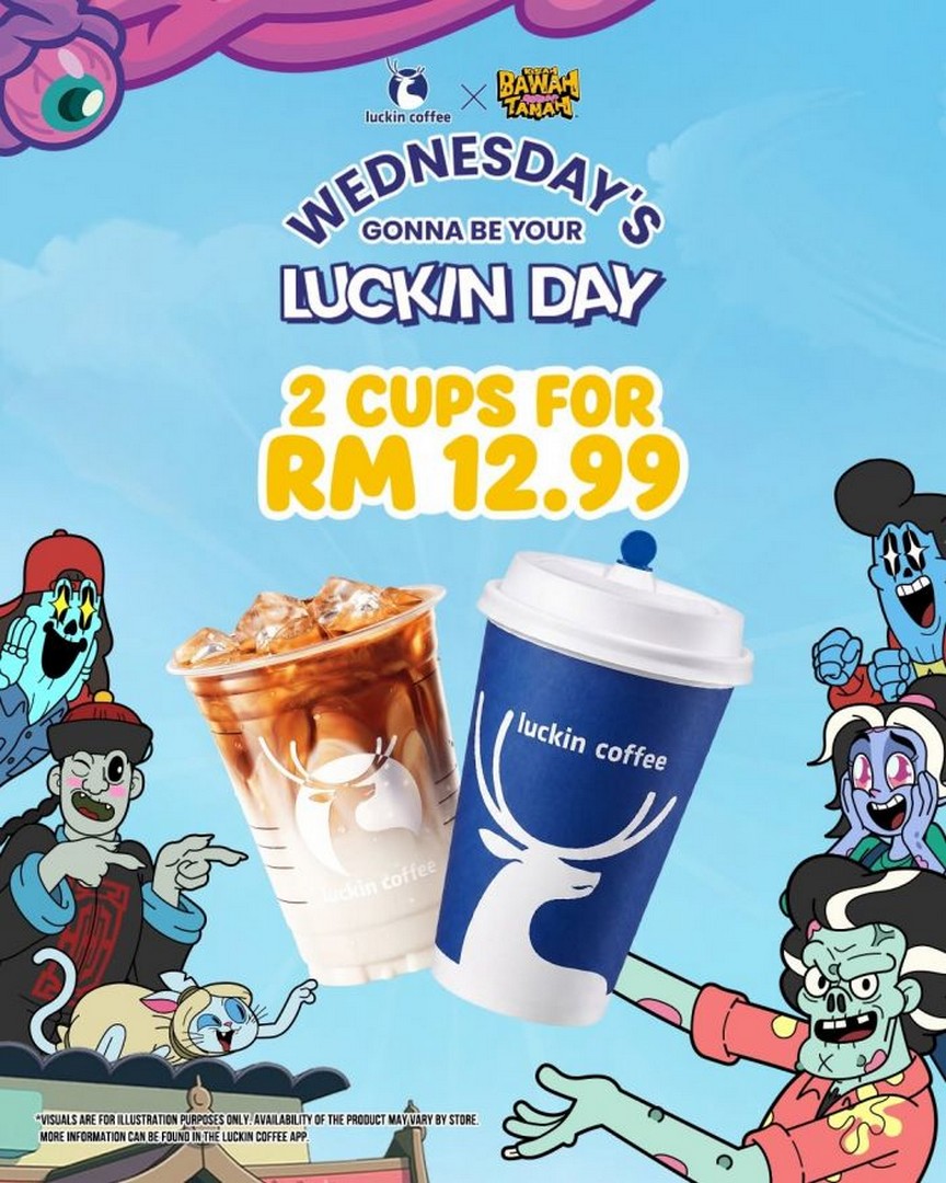 Luckin-Coffee-Luckin-Day-Wednesday-Promotion 2 September 2026: Luckin Coffee: Luckin Day Wednesday Promotion – 2 Cups for RM12.99, Perfect Mid-Week Coffee Deal
