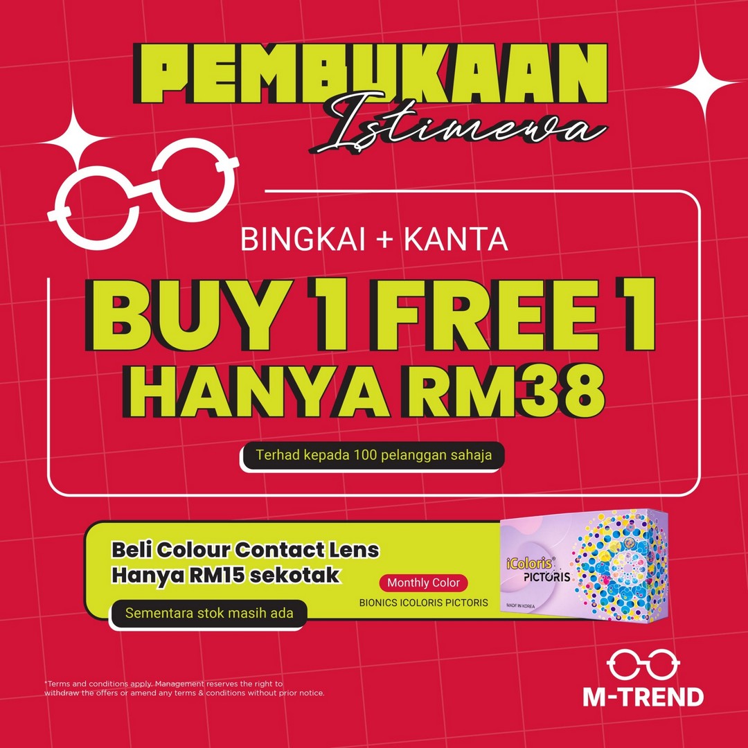 M-Trend-Special-Opening-Promotion-at-Mydin-USJ 7 October 2026: M-Trend: Special Opening Promotion at Mydin USJ – Buy 1 Free 1 Frames + Lenses from RM38