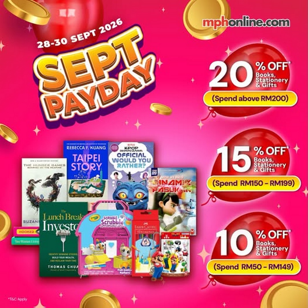 MPH-Bookstores-Payday-Special-Promotion 28-30 September 2026: MPH Bookstores: Payday Special Promotion – Get Up to 20% Off Books, Gifts and Stationery Online at MPH Online