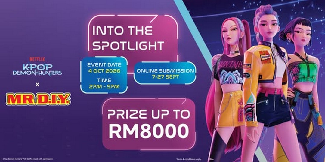 MR.DIY-x-Netflix-K-Pop-Demon-Hunters 7-27 September 2026: MR.DIY x Netflix K-Pop Demon Hunters: K-Pop Character Look Giveaway with Prizes Worth Up to RM8,000