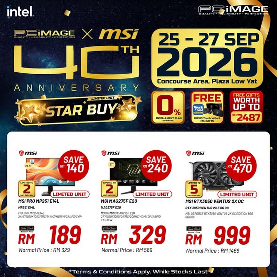 MSI-40th-Anniversary-Star-Buy-Promotion-at-Plaza-Low-Yat-Kuala-Lumpur-1 25–27 September 2026: MSI 40th Anniversary: Star Buy Promotion at Plaza Low Yat, Kuala Lumpur with Deals from RM19