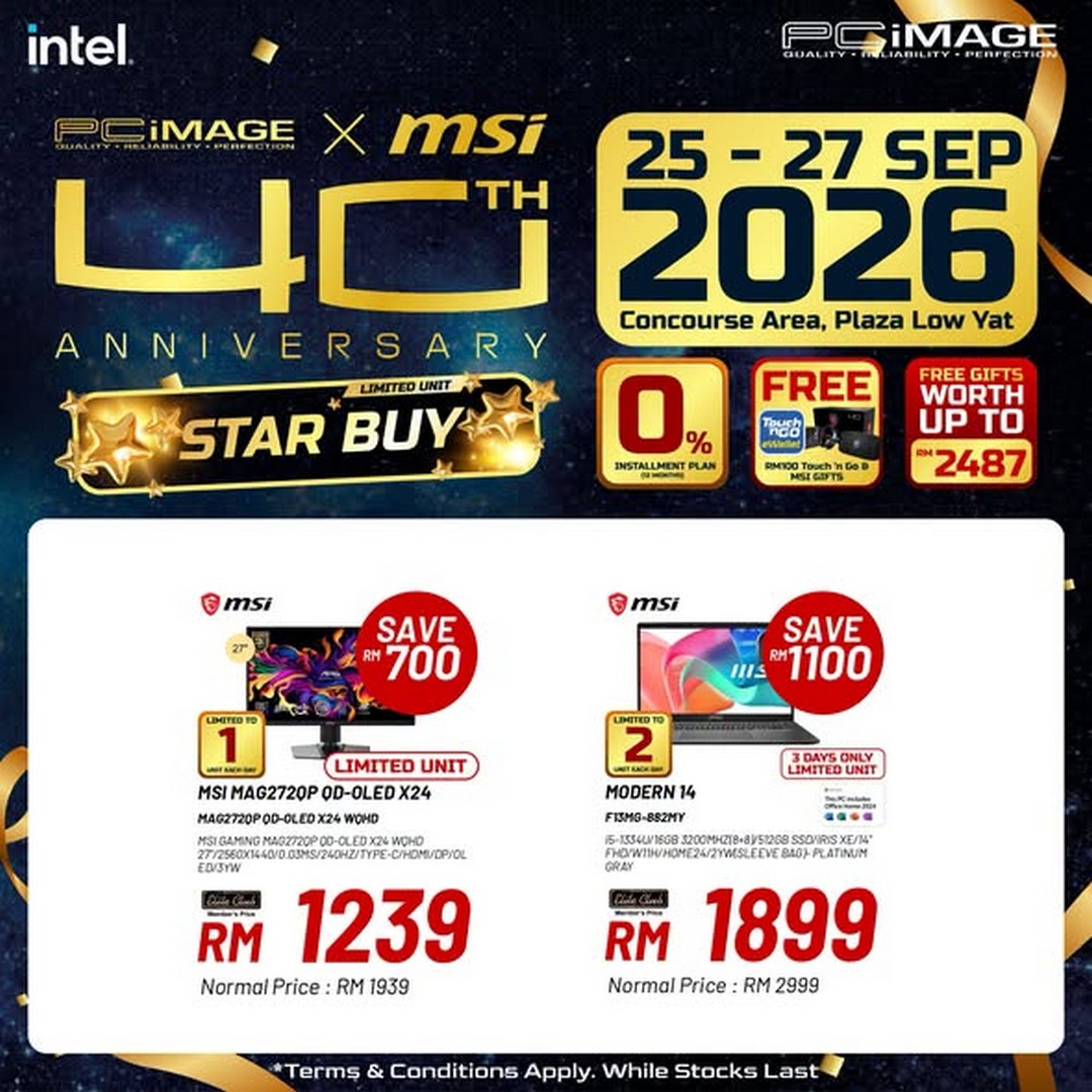 MSI-40th-Anniversary-Star-Buy-Promotion-at-Plaza-Low-Yat-Kuala-Lumpur-2 25–27 September 2026: MSI 40th Anniversary: Star Buy Promotion at Plaza Low Yat, Kuala Lumpur with Deals from RM19