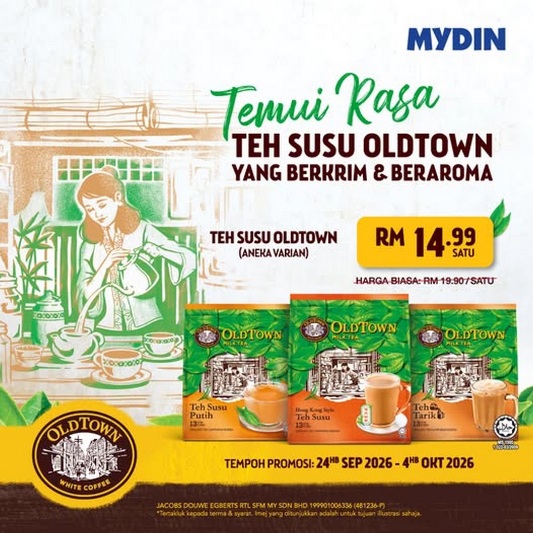 MYDIN-Malaysia-OLDTOWN-Teh-Susu-Special-Promotion 24 September-4 October 2026: MYDIN Malaysia: OLDTOWN Teh Susu Special Promotion from RM14.99, Various Flavours Available at MYDIN Stores