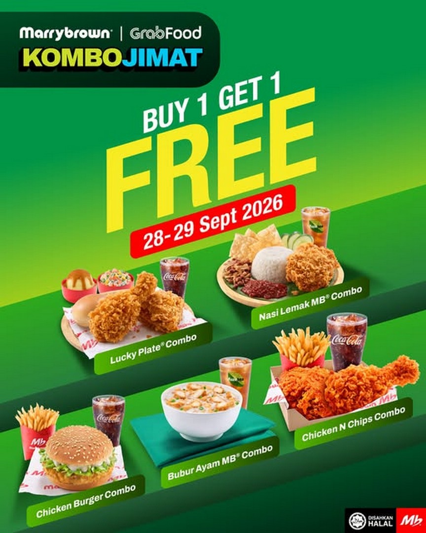 Marrybrown-Buy-1-Get-1-Free-GrabFood-Promotion 28-29 September 2026: Marrybrown: Buy 1 Get 1 Free GrabFood Promotion